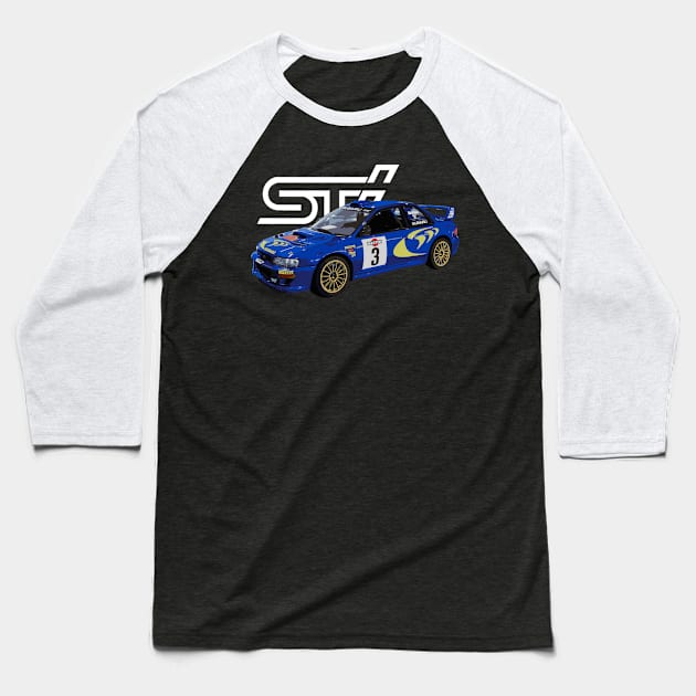 Colin McRae WRC Impreza Baseball T-Shirt by cowtown_cowboy